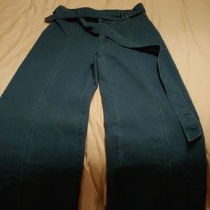 High waist bell bottom jean